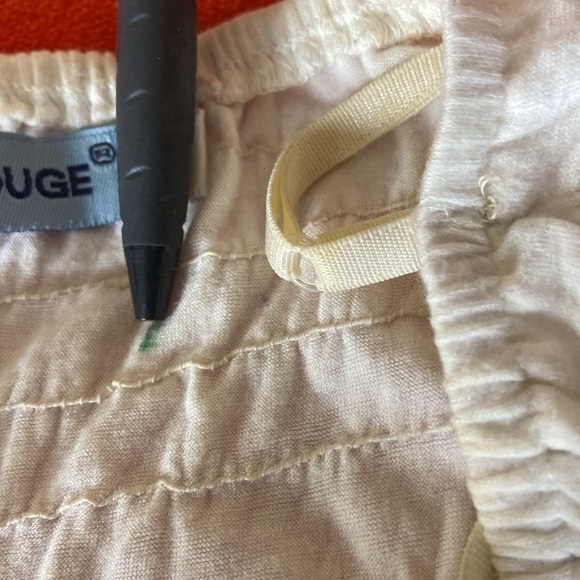 French Jaune Rouge strappy, light fabric top.Creamy pale vanilla ( not white) - Picture 11 of 13